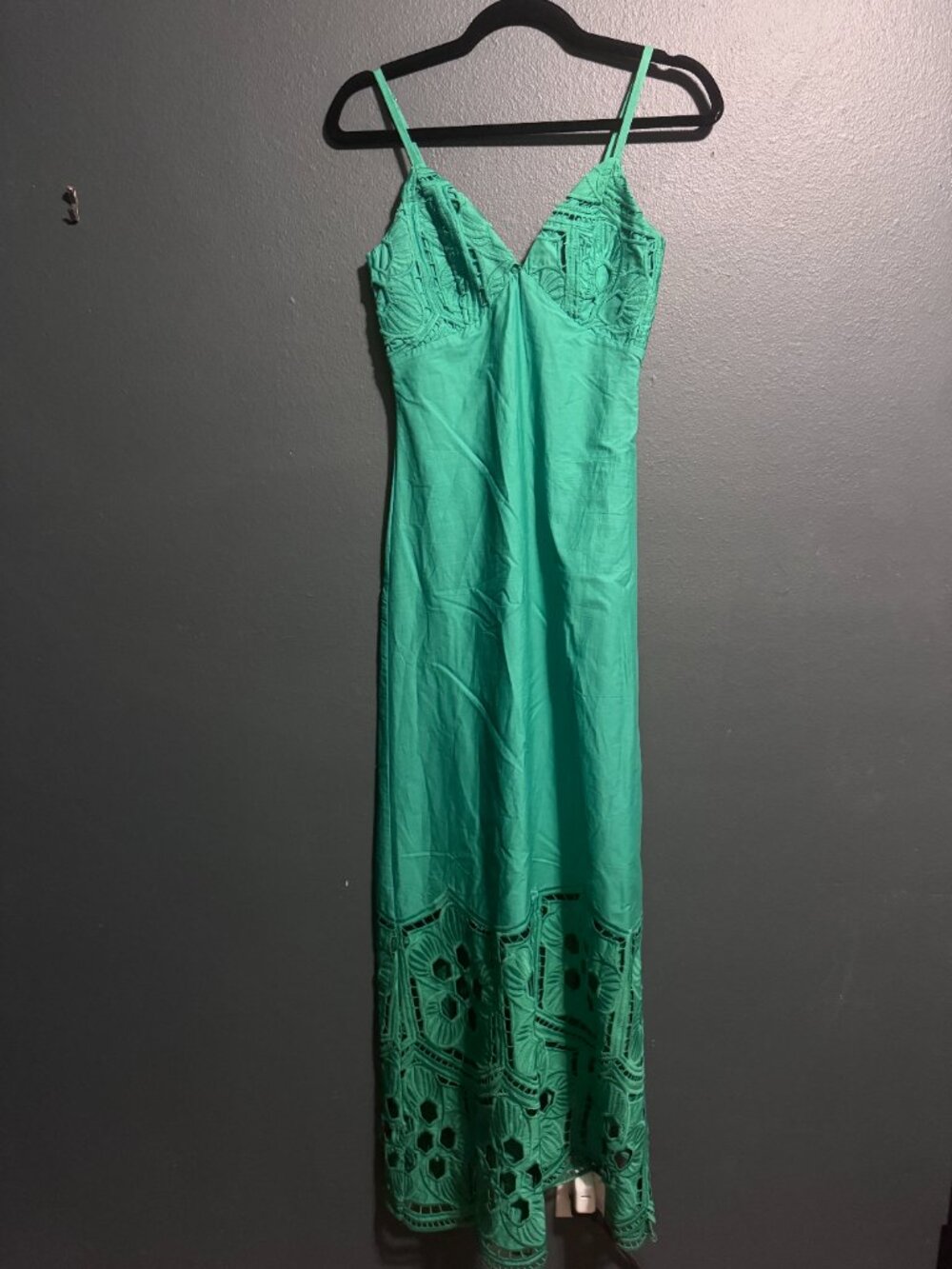 Eyelet Embroidered V-Neck Maxi Dress - Picture 3 of 3